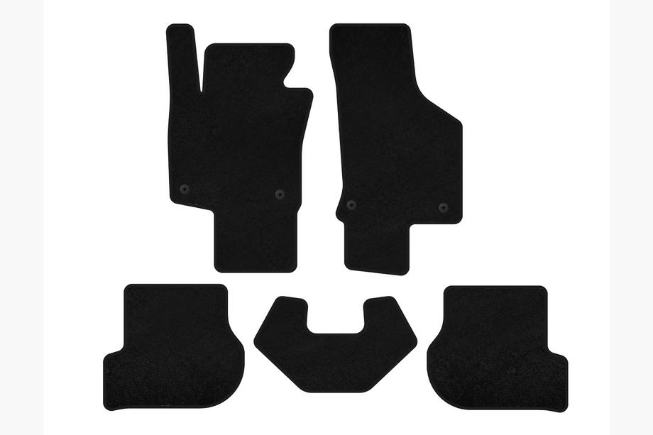 Volkswagen Scirocco 2008–2017 Textiele automatten Deluxe (HB, 3-deurs, zwart) Image