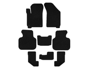 Dodge Journey 2008–2020 Deluxe textiele automatten (2008-2011, 3 rijen, zwart) foto 1