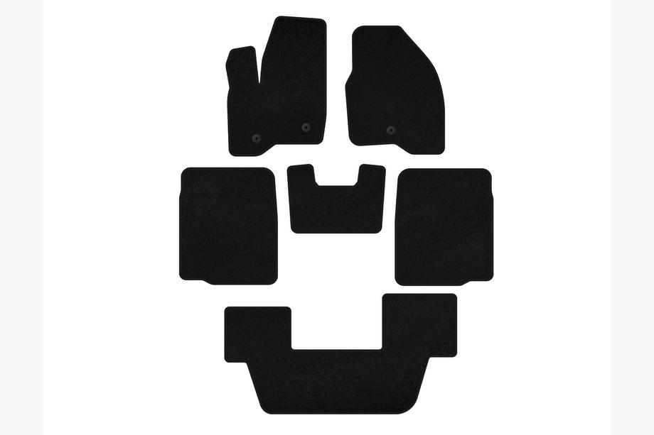 Ford Explorer 2011–2019 Textiele automatten Deluxe (3 rijen, 2011-2015, zwart) Image