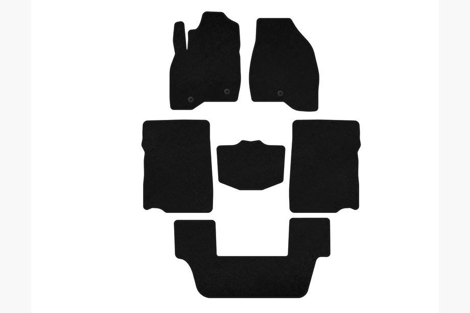Ford Explorer 2011–2019 Stoffen automatten Deluxe (2017-2019, 3e rij, 7-zits, zwart) Image