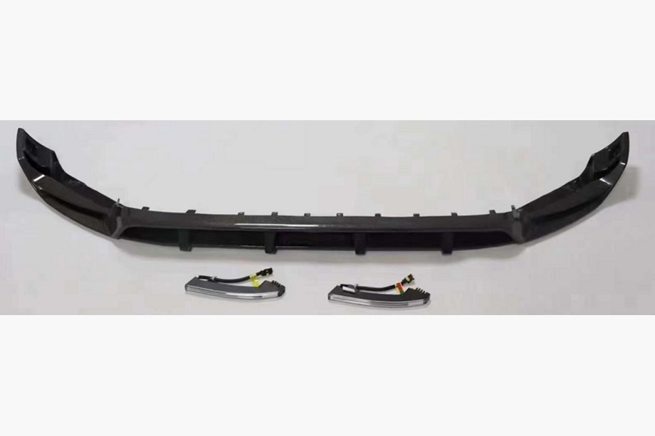 Mercedes G-Klasse W463 2018–2024 Voorbumper lipspoiler Lip (voor G63 AMG, dry carbon) Foto 1
