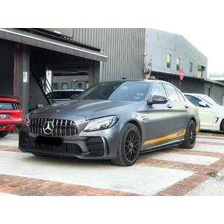 Bodykitset met achterdiffuser (design Black Mamba C63GT) Mercedes C-klasse W205 2014–2021 foto 1