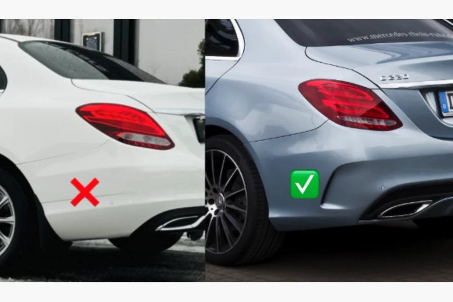 Mercedes C-klasse W205 2014–2021 Bodykitset met achterdiffuser (design Black Mamba C63GT) Foto 2