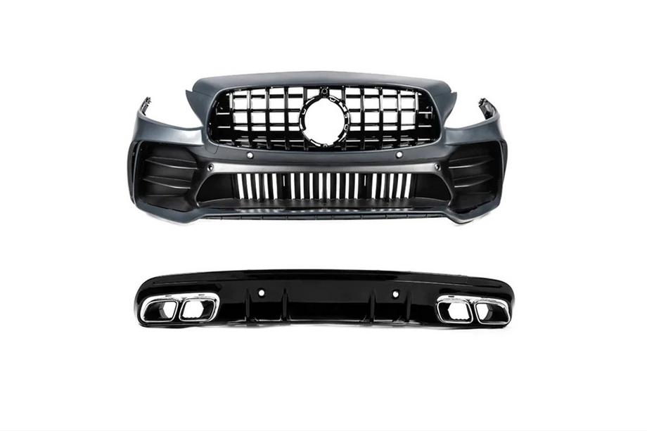 Mercedes C-klasse W205 2014–2021 Bodykitset met achterdiffuser (design Black Mamba C63GT) Foto 3