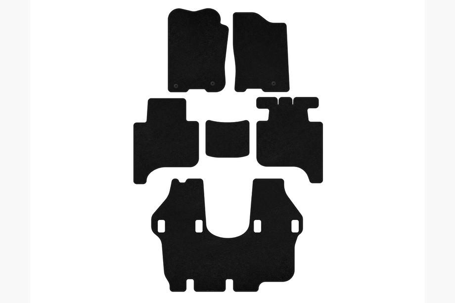 Infiniti QX56 2004–2010 Premium textielen automatten (3 rijen, 2004-2008, zwart) Image