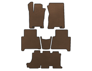 Kia Mohave 2008–2016 EVA automatten voor interieur (3 rijen, bruin) foto 1