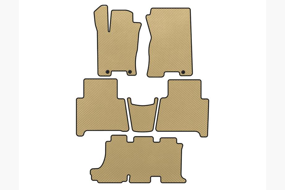 Kia Mohave 2008–2016 EVA automatten (3 rijen, beige) Image