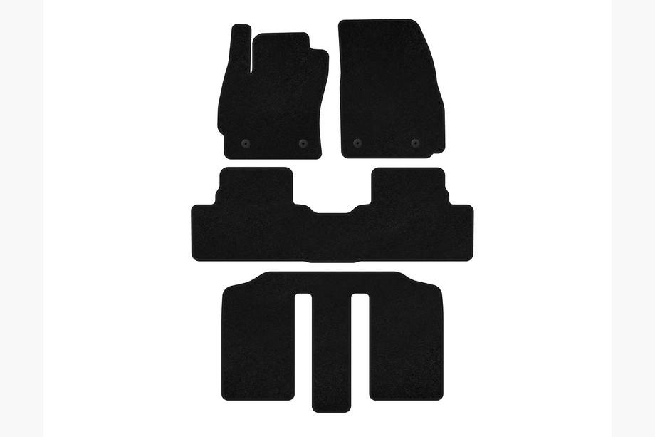 Mazda 5 2010–2018 Premium textiele automatten (3 rijen, zwart) Image