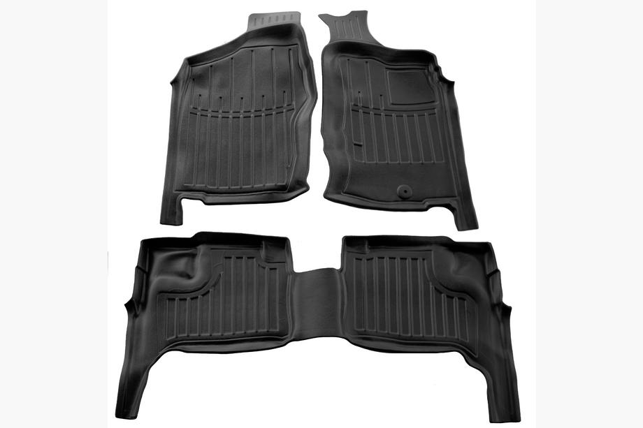 Nissan NP300 1999–2015 Stingray 3D rubber automatten (voor Navara (D22), rechtsgestuurd, 3-delig) Image