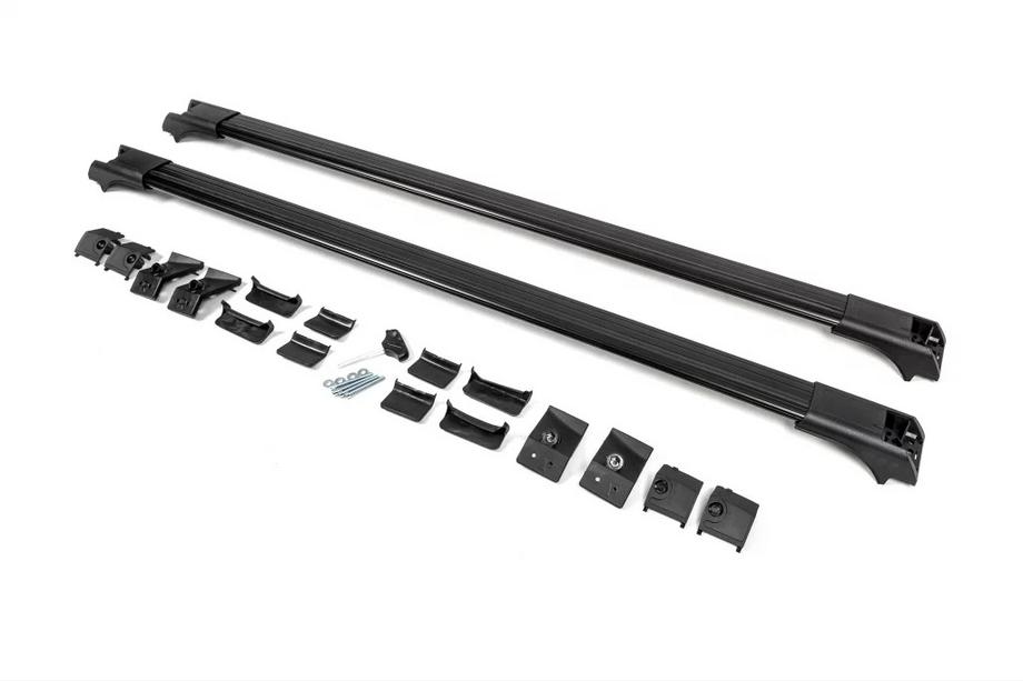 Mercedes GLB X247 2019– Dakdragers (dwarsbalken) voor standaard dakrails zonder sleutel Flybar V1 (2 stuks) tot 140 cm, Zwart Foto 8