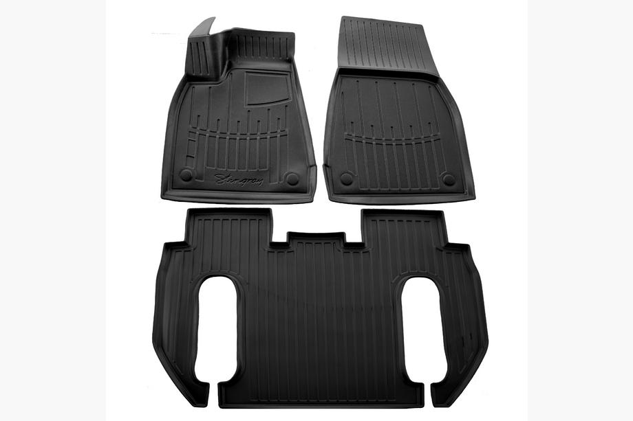 Fiat Sedici 2006–2014 Stingray 3D rubberen vloermatten voor interieur (6-zits, 3 stuks) Image