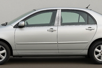 Toyota Corolla 2002–2007 Chromen raamstijl covers (4 stuks, RVS) foto 1