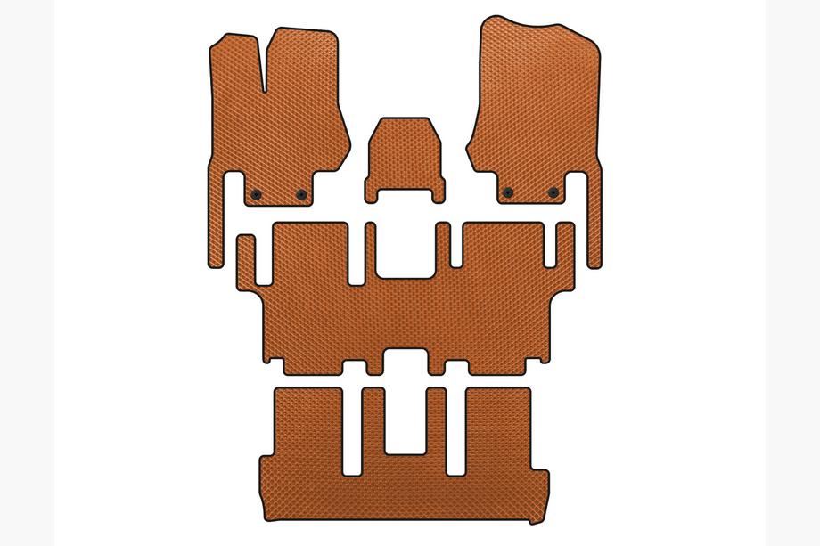 Nissan Quest 2011–2017 EVA automatten (3 rijen, 7-zits, oranje) Image
