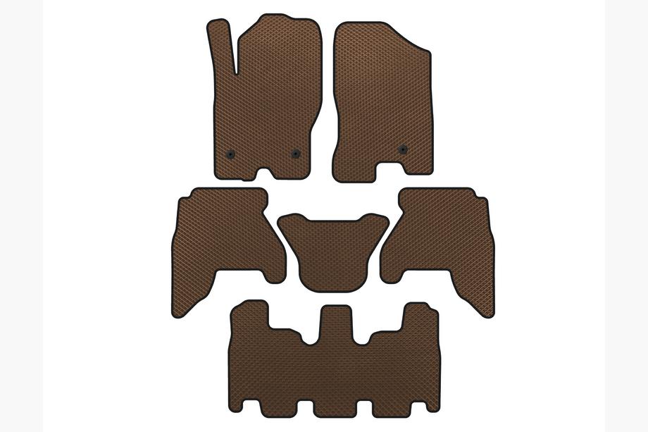 Nissan Pathfinder R51 2005–2014 EVA automatten (3 rijen, Bruin, 2010-2014) Image