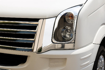 Volkswagen Crafter 2006–2016 RVS koplamp sierlijsten (set van 2) foto 3
