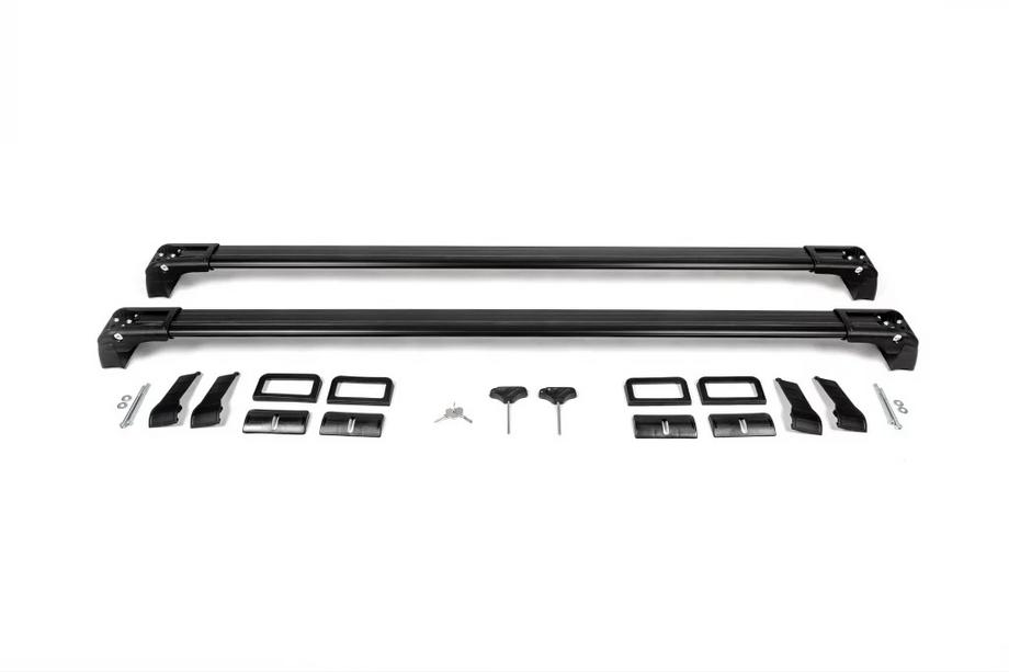 Toyota Highlander 2013–2019 Dakdragers (dwarsdragers) voor vaste bevestigingspunten, afsluitbaar Wingbar V3 (2 st.) Zwart Foto 3