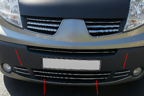 Nissan Primastar 2002–2014 RVS sierlijsten voor onderste grille (6 stuks) foto 1