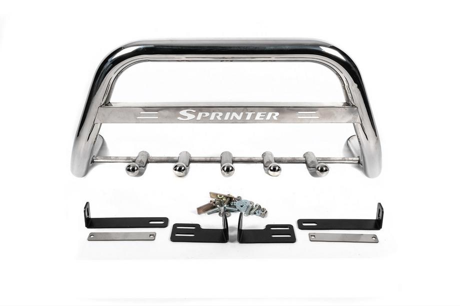 Mercedes Sprinter W906 2006–2018 RVS bullbar WT003 60 mm, zonder opschrift Foto 4
