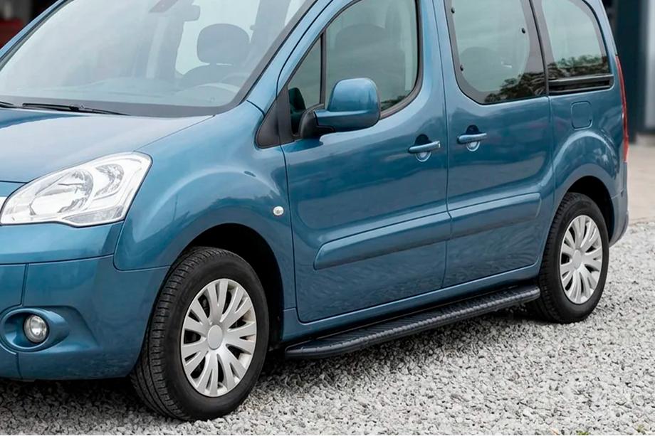 Peugeot Partner Tepee 2008–2018 Bosphorus Black side steps (2 st., aluminium) Image