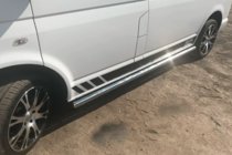 Volkswagen T5 Transporter 2003–2010 Sidebars (set van 2, RVS) 60 mm, korte wielbasis foto 3