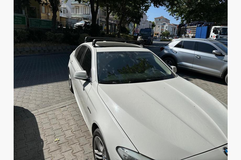 BMW 5 Serie F10/F11 2010–2016 Dakdragers (dwarsbalken) voor originele bevestigingspunten Ecem V3 (2 stuks) Grijs, 145 cm Foto 3