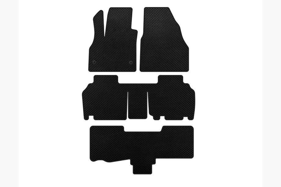 Renault Kangoo 2008–2020 EVA automatten voor interieur (3 rijen, 5-deurs/7-zits, zwart) Foto 1