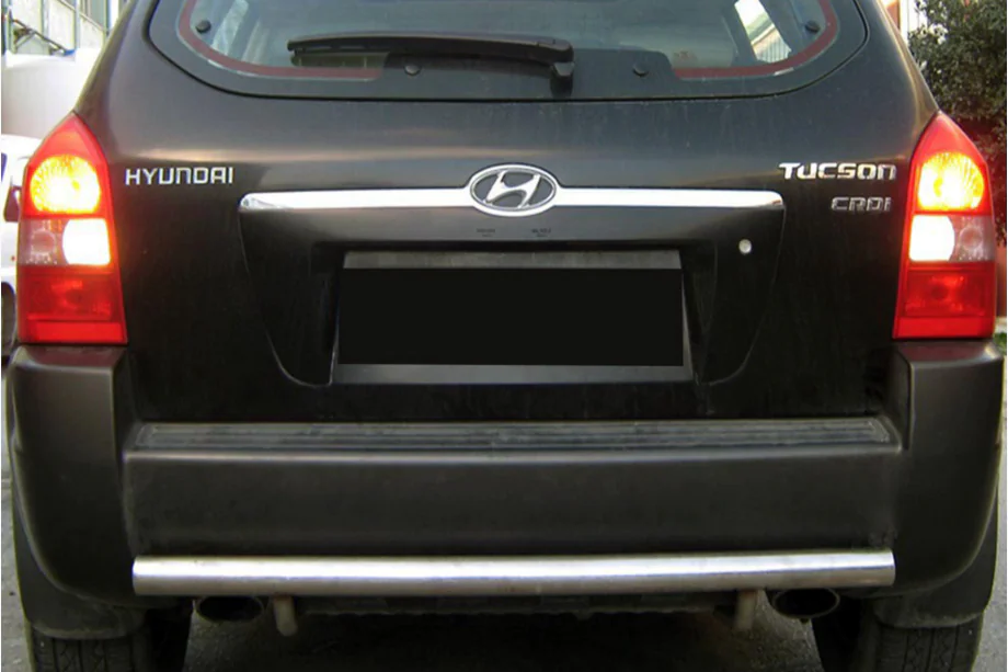 Hyundai Tucson JM 2004– Achterbeschermbeugel AK002 (RVS) Foto 3