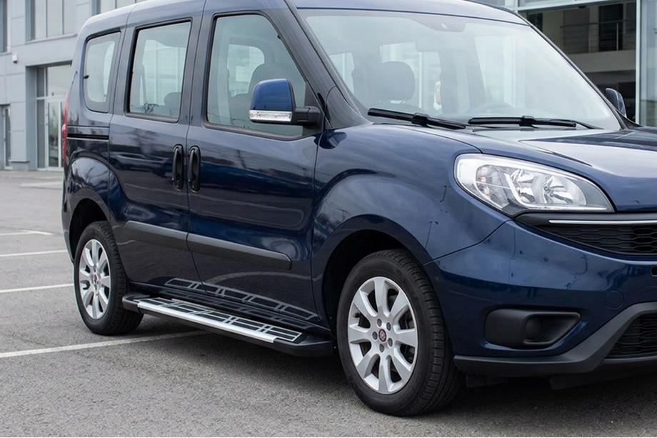 Fiat Doblo II 2010–2022 Sunrise side steps (set van 2, aluminium) Image