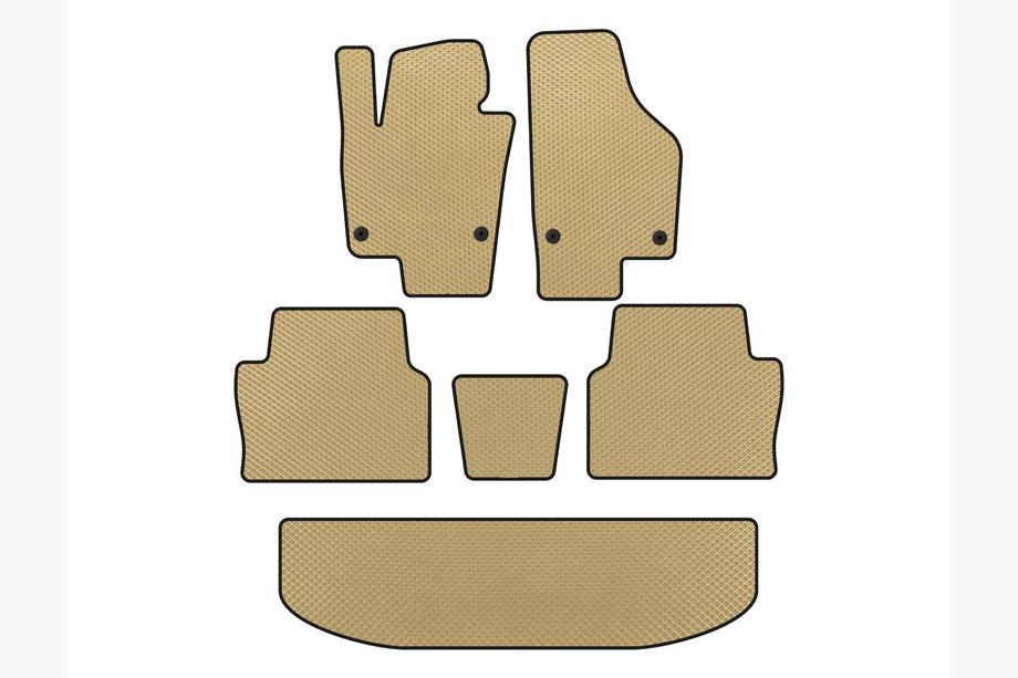Seat Alhambra 2010– EVA automatten (3 rijen, beige) Image