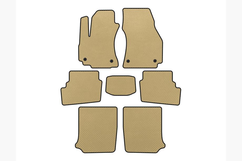 Opel Zafira A 1998–2005 EVA automatten (3 rijen, 2003-2005, 7-zits, Beige) Image