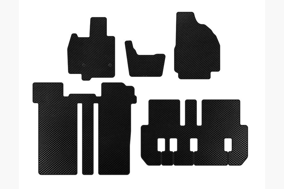 Toyota Previa 2006–2019 EVA automatten voor het interieur (3 rijen, 6-zits, zwart) Image