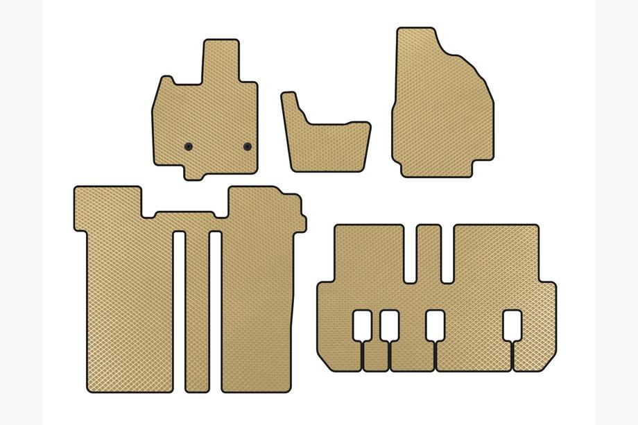 Toyota Previa 2006–2019 EVA automatten (3 rijen, 6-zits, beige) Image