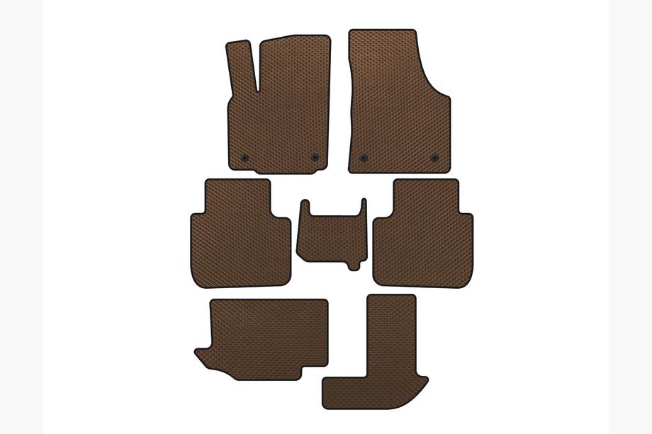 Volkswagen Atlas (Terramont) 2016– EVA automatten (3 rijen, 7-zits, bruin) Image