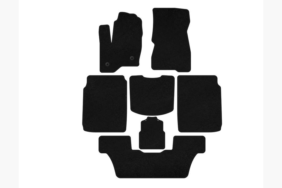 Ford Flex 2009–2019 Textiele automatten Classic (3 rijen, 2013-2019, Zwart) Image