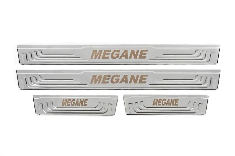 Renault Megane II 2004–2009 Dorpellijsten V-2 (4 stuks, RVS) Foto 2