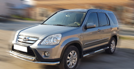 Honda CRV 2001–2006 Voorbeschermbeugel ST014 (RVS) foto 3