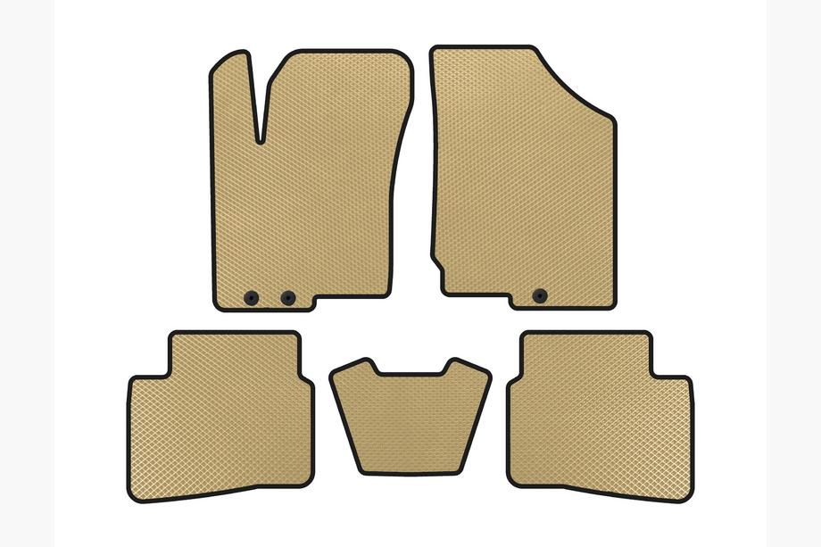 Kia Forte 2008–2024 EVA vloermatten voor interieur (2008-2012, beige) Image