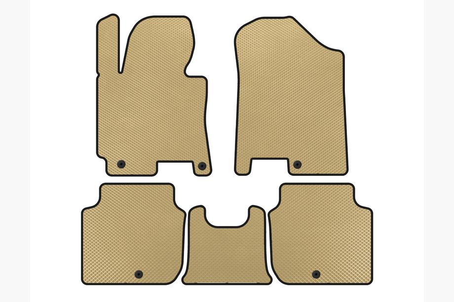 Kia Forte 2008–2024 EVA automatten voor interieur (2012-2016, Beige) Image