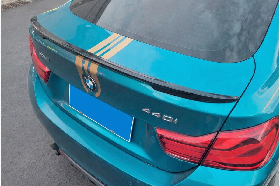 BMW 4 Serie F32/F33/F36 2012–2020 P-Style spoiler (voor F36, hoogglans zwart) Image