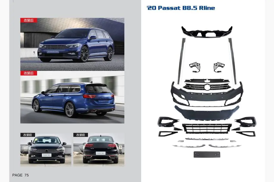 Volkswagen Passat B8 2015–2023 R-Line bodykit (voor 2020+) Image