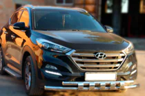 Hyundai Tucson TL 2016–2021 RVS bullbar voorzijde Shark foto 2