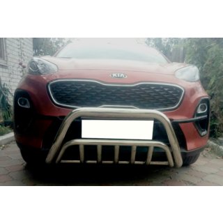 Voorste bullbar WT002 (RVS) Kia Sportage 2015–2021 foto 2