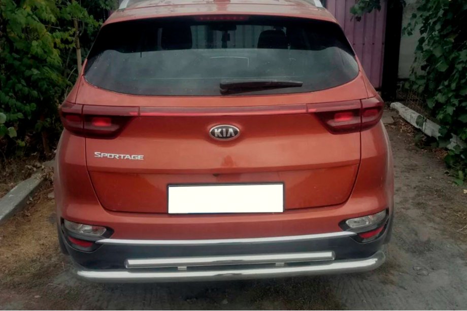 Kia Sportage 2015–2021 Achterbumperbescherming AK002-2 (RVS) Image