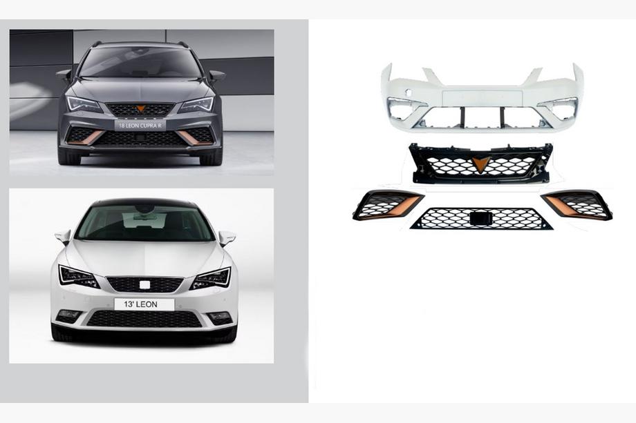 Seat Leon 2013–2020 Facelift bodykit voor 2017+ Cupra R (voor 2013-2017) Image