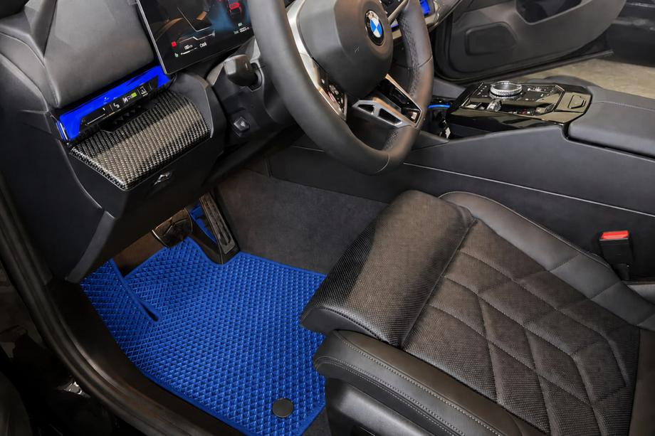BMW 5/i5 Serie G60/G60E/G61 2023– EVA vloermatten (voor G60/61, blauw) Foto 1