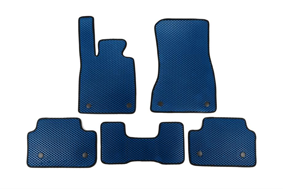 BMW 5/i5 Serie G60/G60E/G61 2023– EVA vloermatten (voor G60/61, blauw) Foto 4