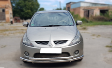 Mitsubishi Grandis 2003–2011 Voorbeschermbeugel ST014 (RVS) Ø60/60 mm foto 1