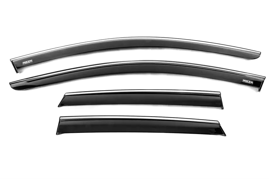 Volkswagen Taigo 2020– Raamwindschermen met chroomlijst (set 4 stuks, Niken) Image