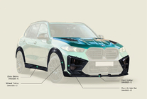 BMW X5 G05 2019–2026 Bodykit set voor X5M F95 AL-Design Carbon (2023+) foto 6
