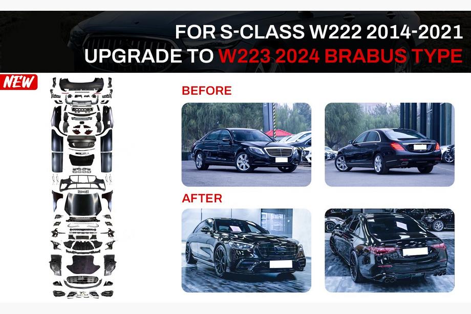 Mercedes S-Class W222 2013–2022 Facelift kit voor W223 BRB (met deurgrepen en inzetstukken) Foto 1